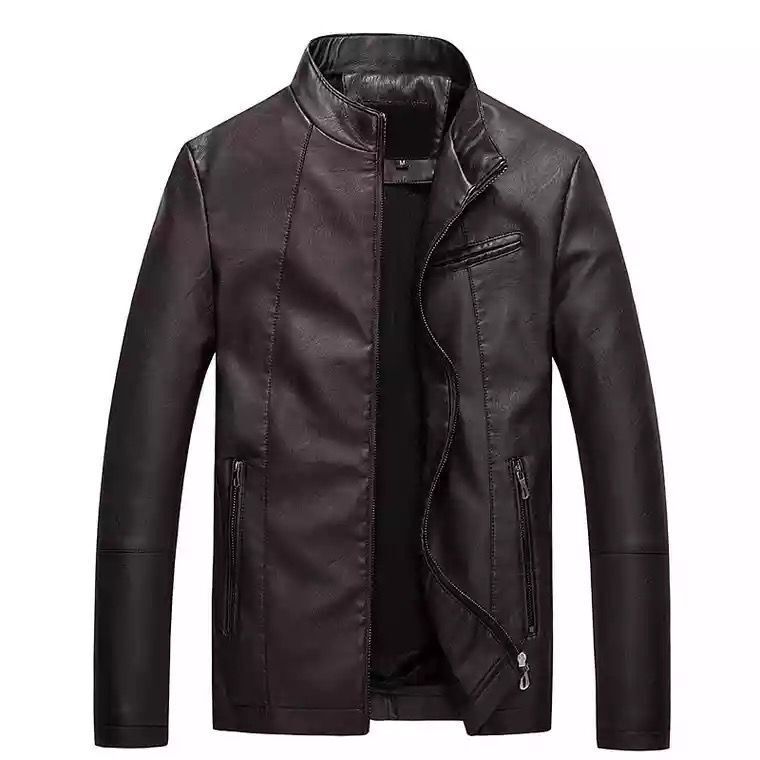 Herren Lederjacke Modern Steppdesign Schwarz - BerlinGlamour