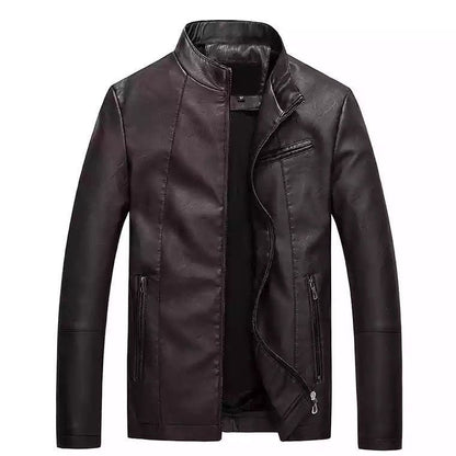 Herren Lederjacke Modern Steppdesign Schwarz - BerlinGlamour