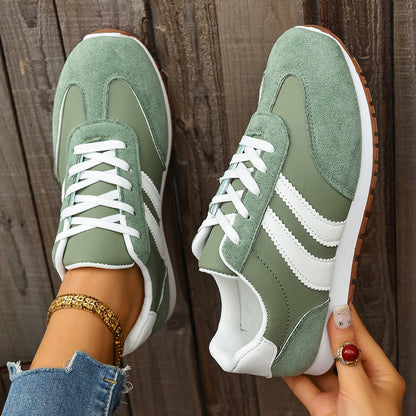 Damen Sneaker Sportlich Retro Atmungsaktiv Weich