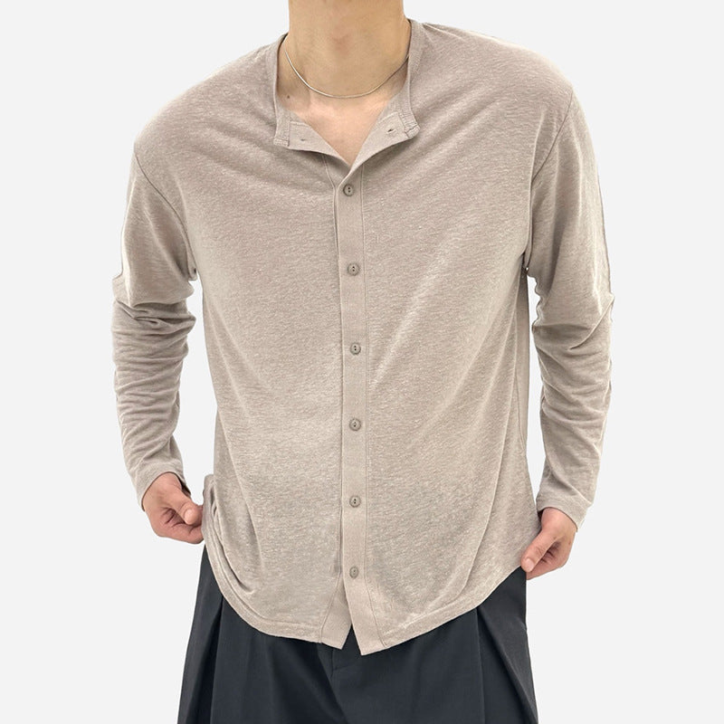 Herren Langarmhemd Modern mit Knöpfen Trendig