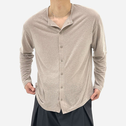 Herren Langarmhemd Modern mit Knöpfen Trendig