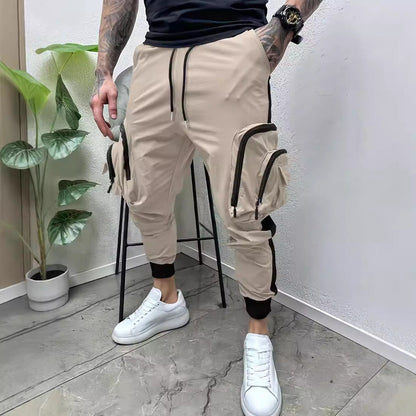 Herren Cargo-Hose mit Reißverschlusstaschen Praktisch Modern