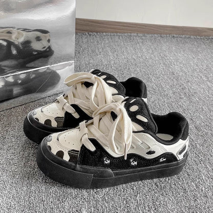 Damen Sneaker Tiermuster Rutschfest Schuhe Frauen