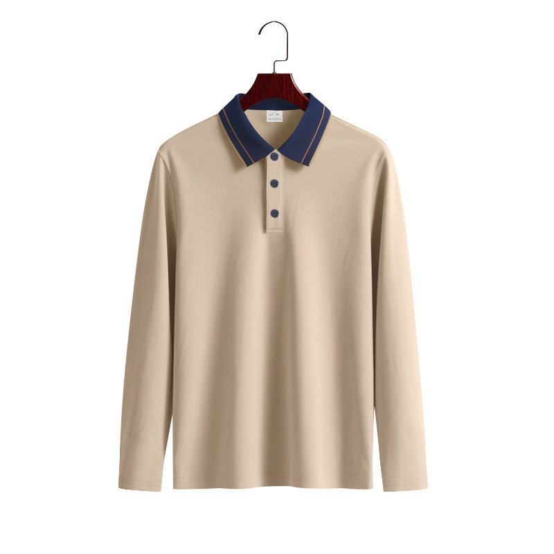 Herren Poloshirt Langarm Moderner Kragen Berlin Style