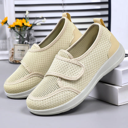 Damen Gesundheitsschuhe Bequem Slip-On mit Klettverschluss