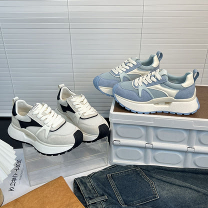 Damen Sneaker Chunky Bequem Elastisch Rutschfest
