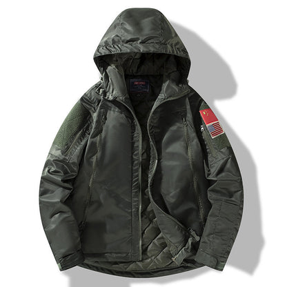 Herren Winterjacke Isoliert Verstellbare Kapuze Funktions-Taschen
