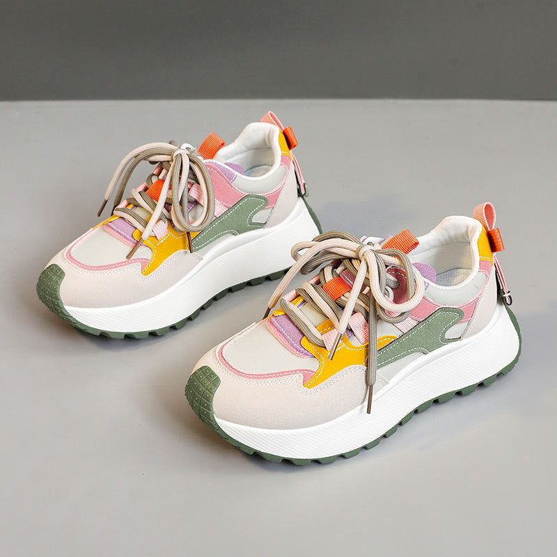 Damen Sneaker Sportlich Chunky Farbenfroh Trendy