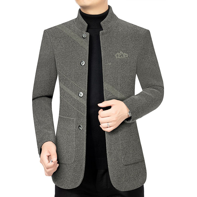 Mann Freizeitjacke Melange Stoff Modern Urban - BerlinGlamour