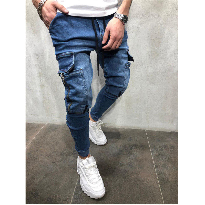 Herren Jogginghose Slim Fit Cargo Bequem Mit Taschen