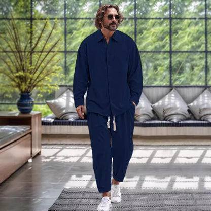 Herren Komfort-Pullover Set Langarm Bequem Modern