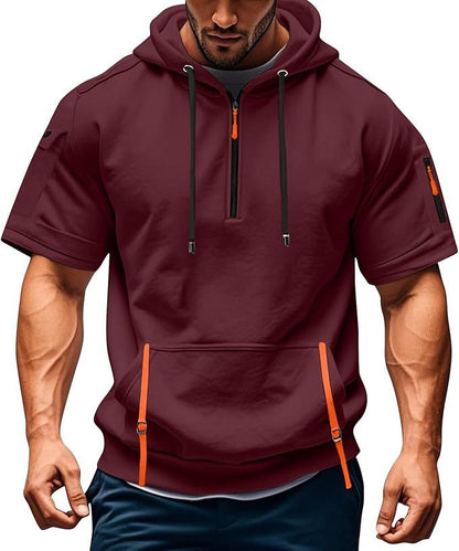 Herren Hoodie Freizeitjacke Mit Reißverschlusstaschen Modern