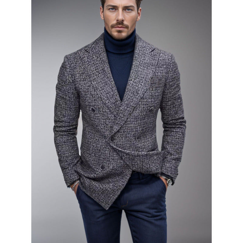 Herren Blazer Doppelreihig Elegant Modern