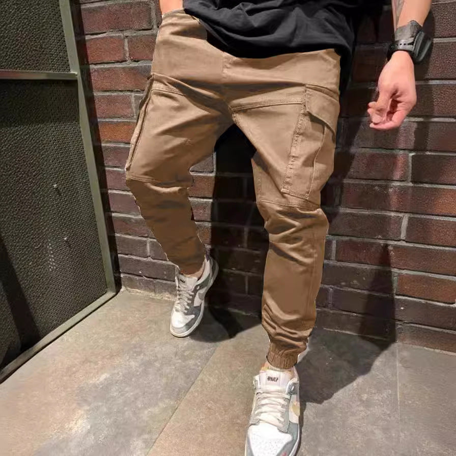 Herren Cargo-Hosen Bequem Elastisch Mit Seitentaschen