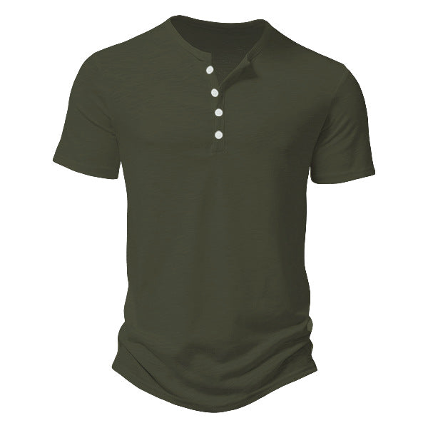 Herren Henley-Shirt Kurzarm atmungsaktiv Modern