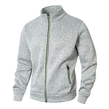 Herren Fleecejacke Sportlich mit Reißverschlusstaschen Modern