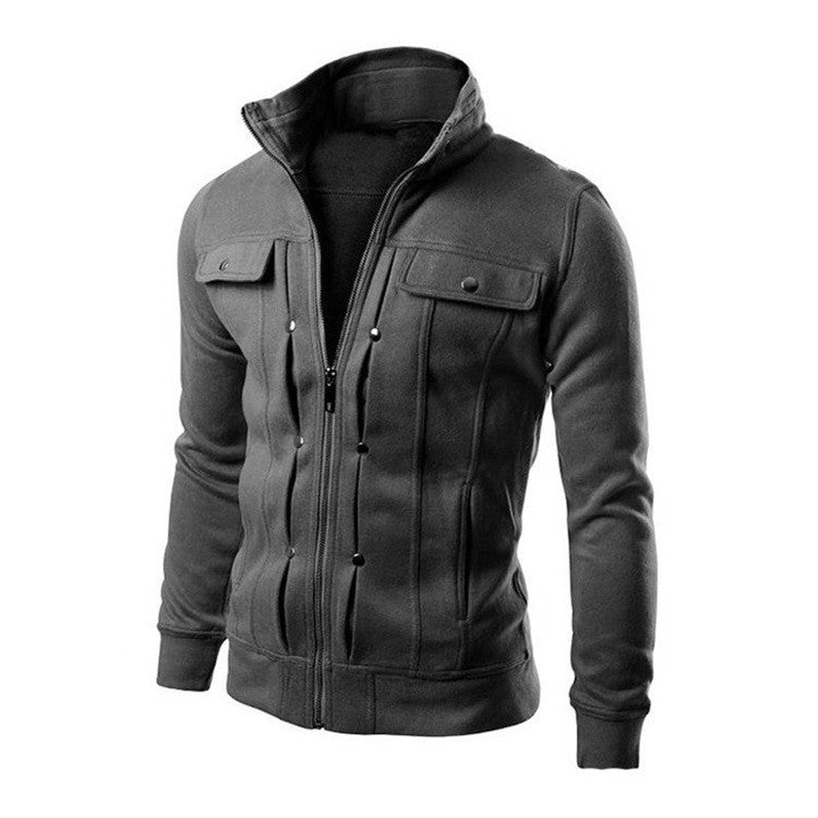 Herren Steppjacke Modern Trendig Schwarz