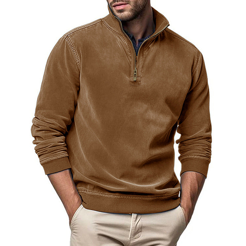 Modischer Herren Pullover Stehkragen Reißverschluss - BerlinGlamour