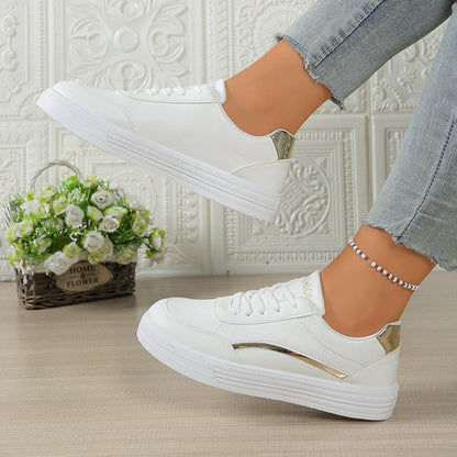Damen Sneaker Komfortabel Glänzend Modisch - BerlinGlamour