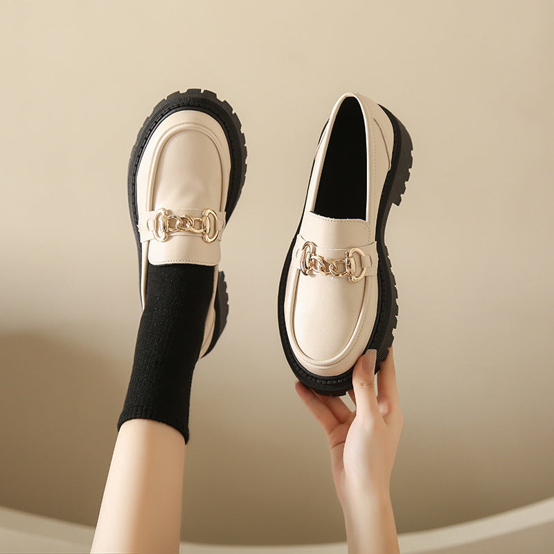Damen Mokassins Elegante Schnalle Schuhe Modern