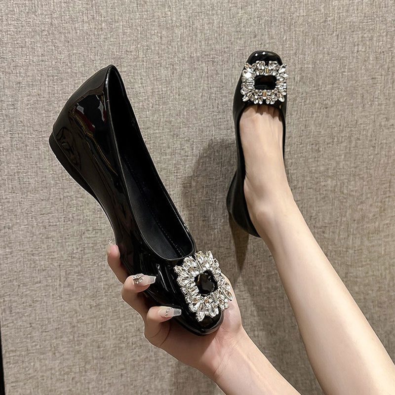 Damen Ballerinas Schmuckdetail Elegant Glitzernd
