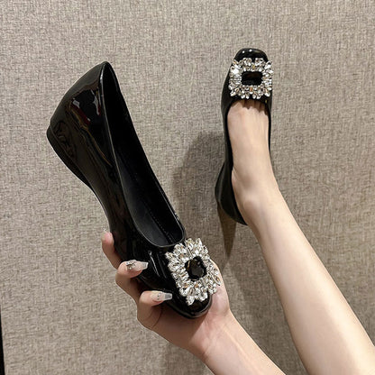 Damen Ballerinas Schmuckdetail Elegant Glitzernd