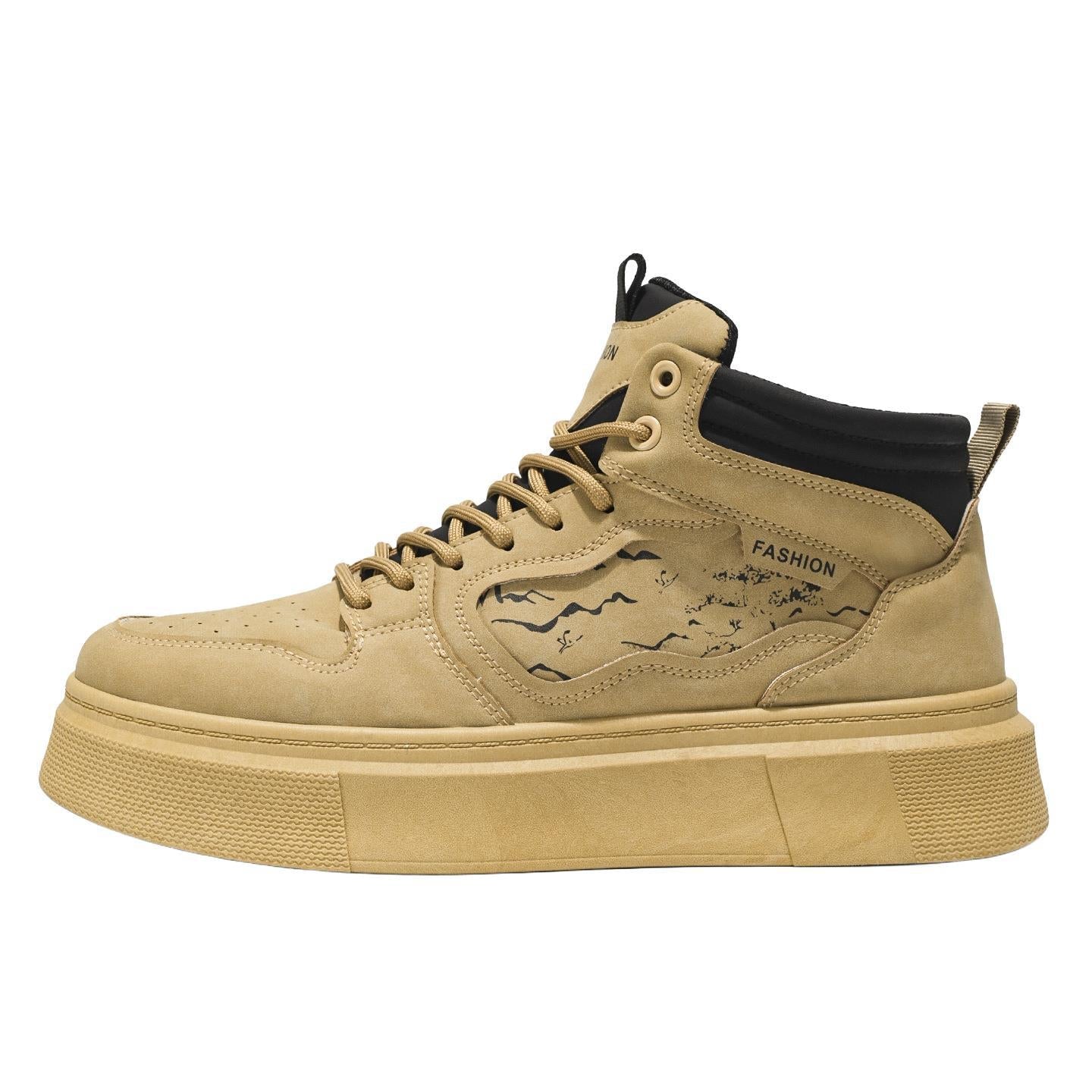 Damen Sneaker High-Top Schwarz Modisch Elegantes Design