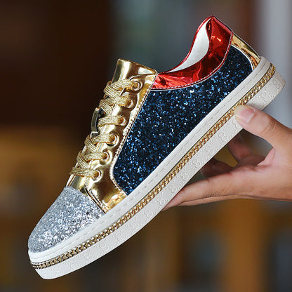 Damen Sneaker Glitzernd Hochwertig Mode Schuhe - BerlinGlamour