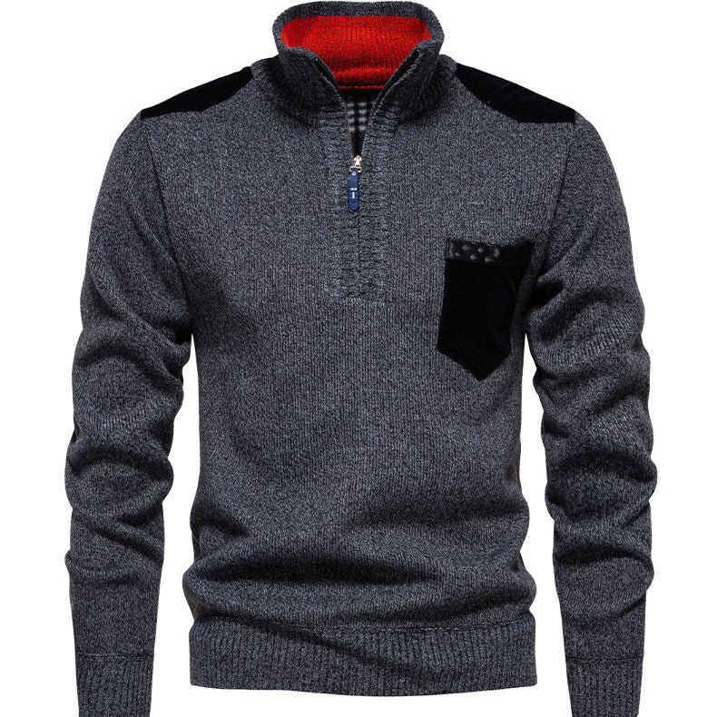 Herren Pullover Modern Halbhohem Kragen Trendig