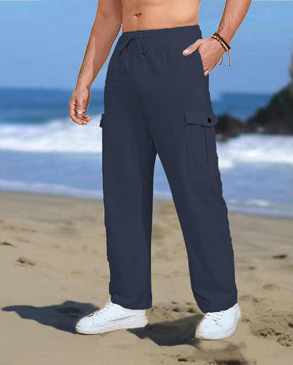 Herren Cargo-Hose Elastisch mit Taschen Sportlich