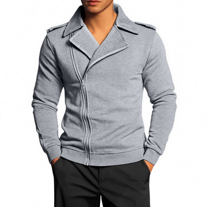 Lässige Herren Zipjacke Mit Kragen Modern