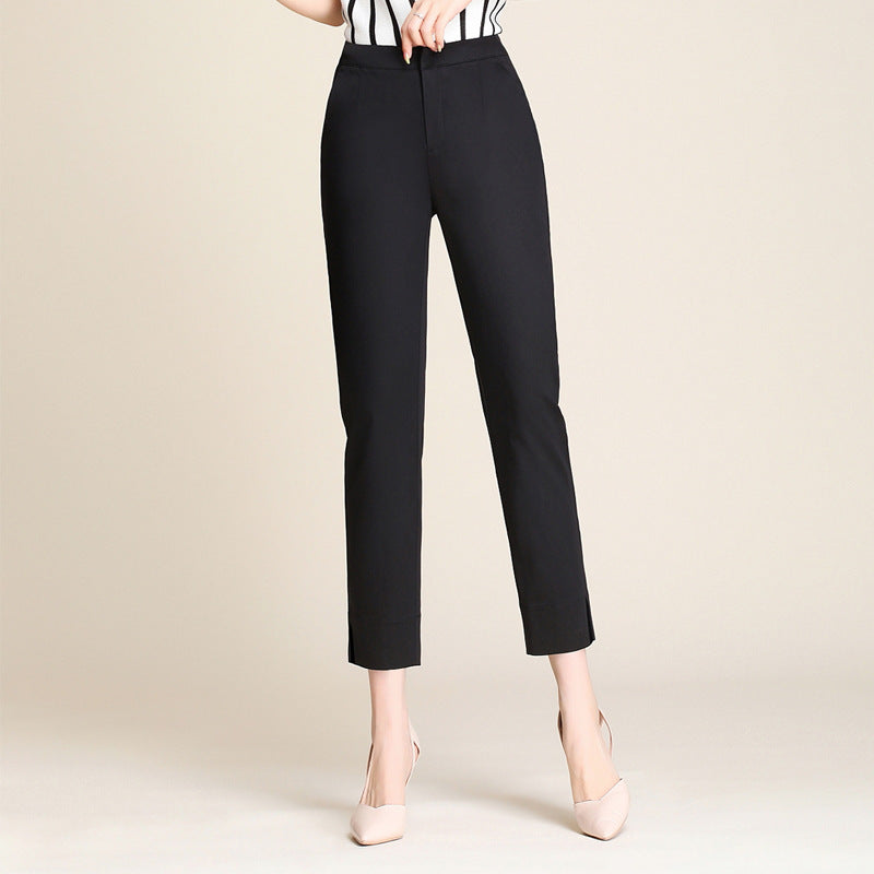Damen Slimfit Hose mit Bundfalten Elegant