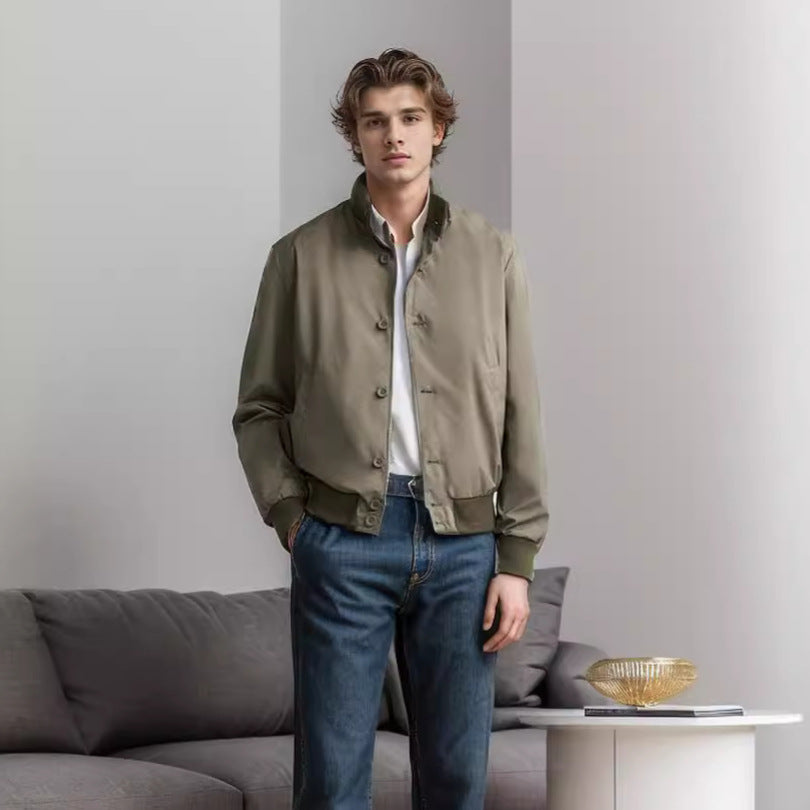 Herren Übergangsjacke Modern mit hohem Kragen