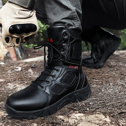 Herren Stiefel Tactical Knöchelschutz rutschfest Schwarz