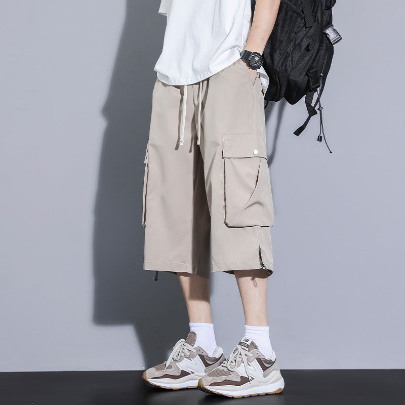 Herren Cargo Shorts Bequem Vieltaschen Verstellbar
