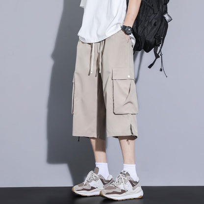 Herren Cargo Shorts Bequem Vieltaschen Verstellbar