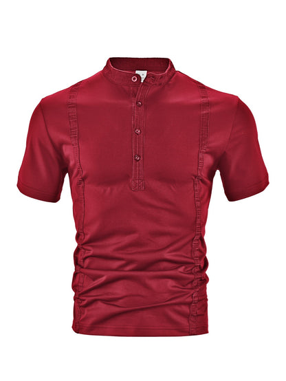 Herren Kurzarm Hemd Modern Slim Fit Kragen