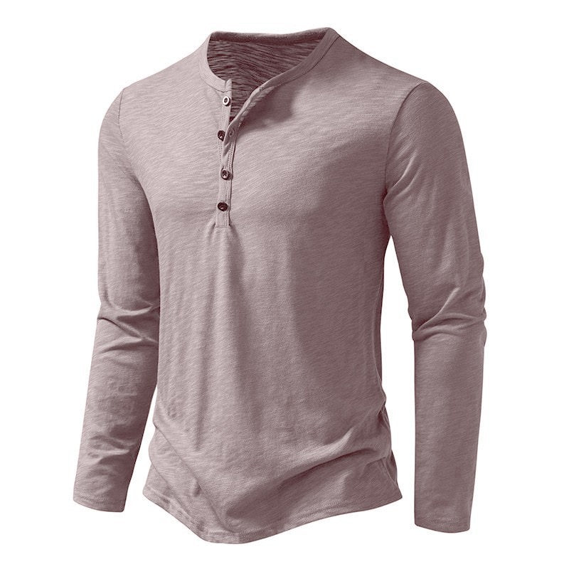 Herren Langarm Hemd mit Knöpfen Elegantes Design