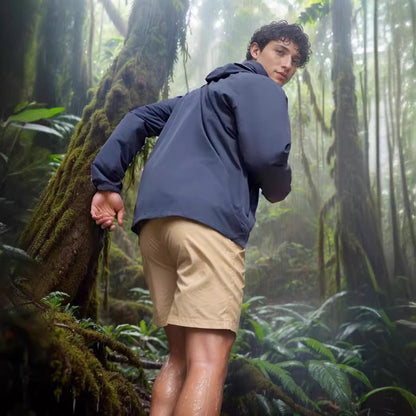 Herren Outdoor-Jacke Wetterfest Verstellbares Kapuzen-System