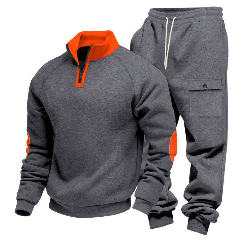 Herren Sportanzug Kapuzenjacke Strukturiert Modern