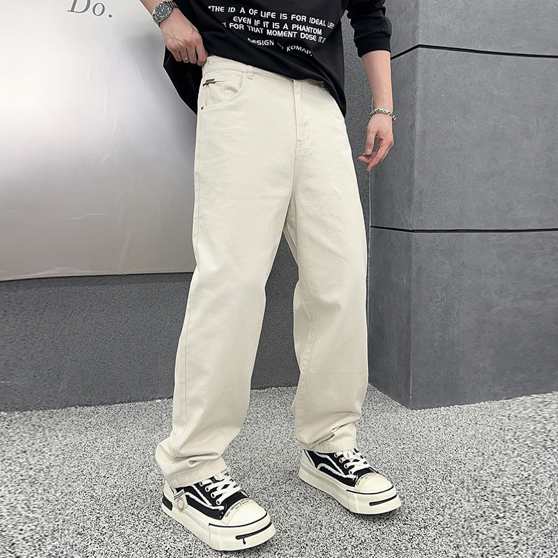 Herren Cargo-Jeans Bequem Weite Passform Mit Taschen