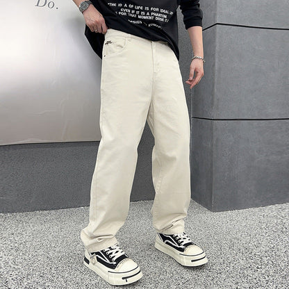 Herren Cargo-Jeans Bequem Weite Passform Mit Taschen