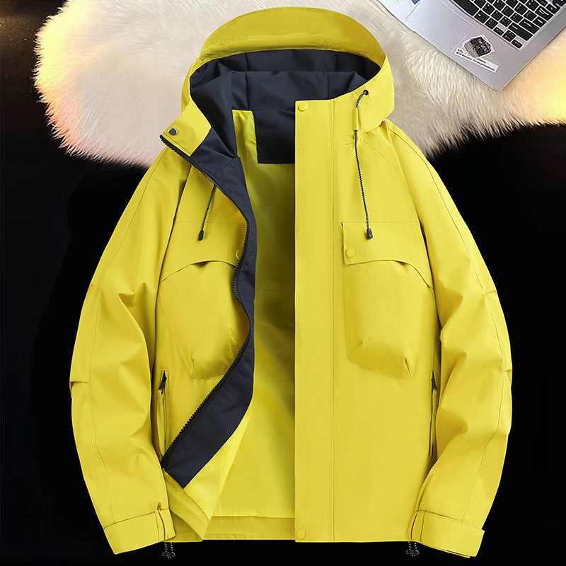Herren Funktionsjacke atmungsaktiv wasserabweisend mit großen Taschen - BerlinGlamour