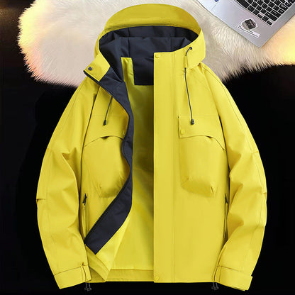 Herren Funktionsjacke atmungsaktiv wasserabweisend mit großen Taschen - BerlinGlamour