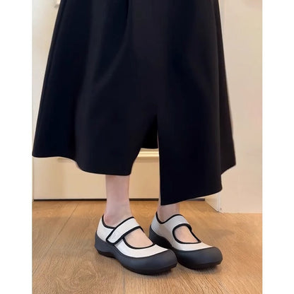 Damen Ballerinas Bequem Verstellbar Flexible Sohlen