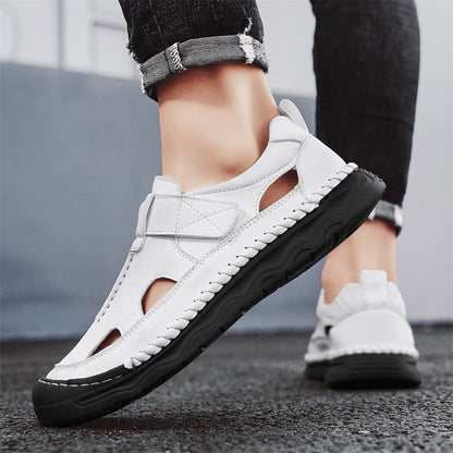 Leder Sandalen Herren atmungsaktiv verstellbar