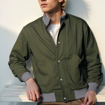 Herren Freizeitjacke Modern mit Taschen und Standkragen