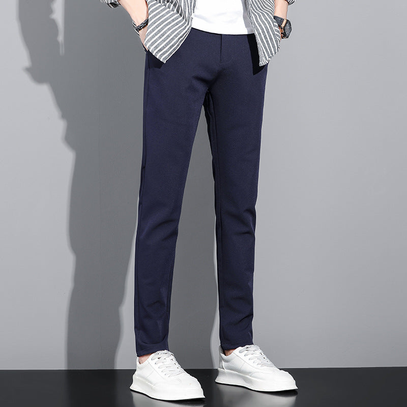 Herren Chino-Hosen Slim-Fit Mit Taschen Modern