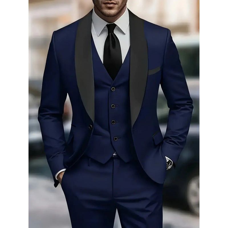 Herren Anzug Set Slim Fit Sakko Weste Modern