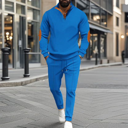 Herren Sportset Pullover und Hose JoggingSet Strukturiert Modern